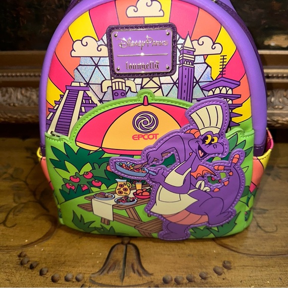 Disney Parks Backpack Loungefly 2024 Epcot Food & Wine Festival Chef Figment NWT - Picture 5 of 17